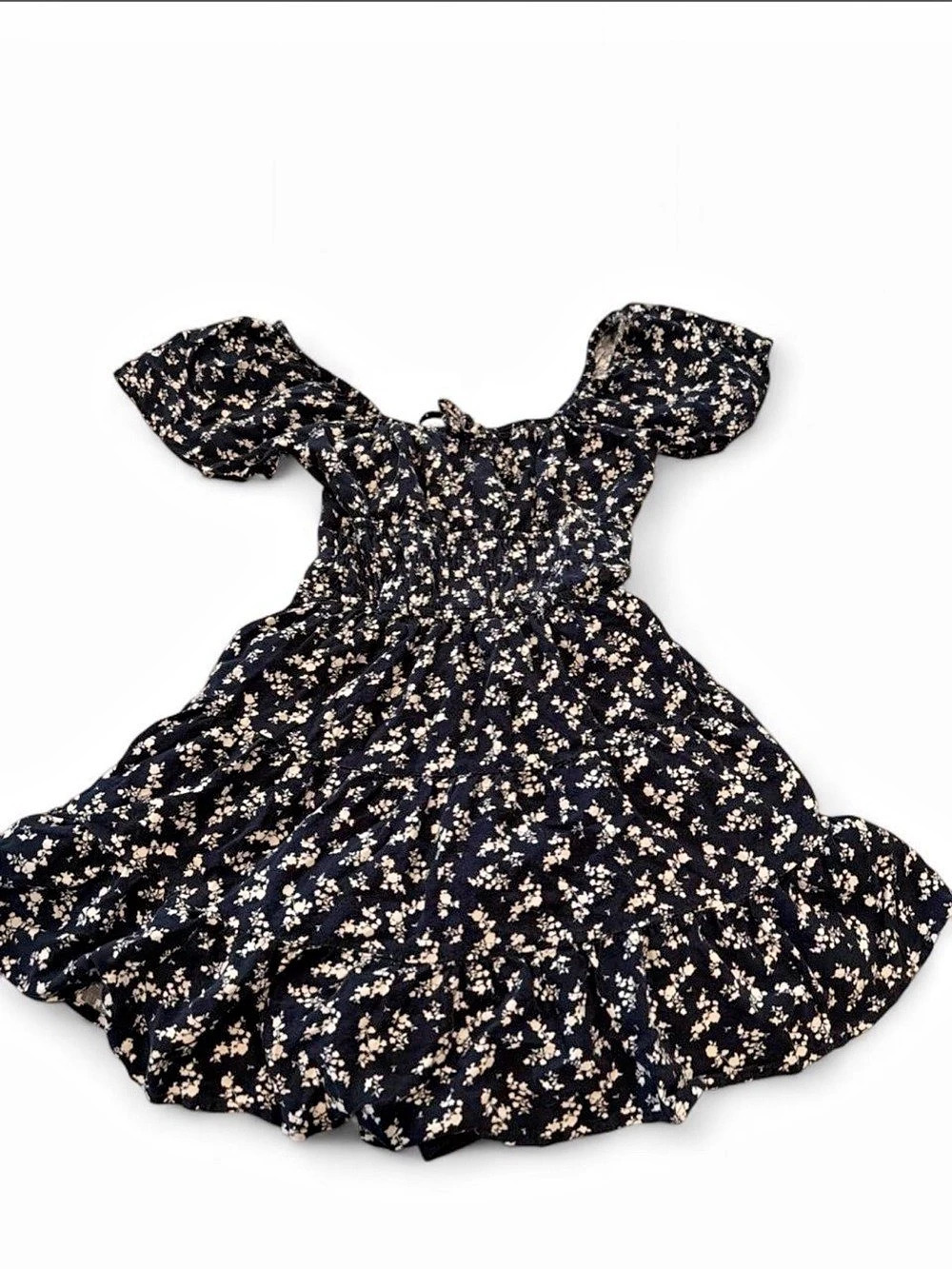 Hollister Floral Puff Sleeve Mini Dress XS Like New